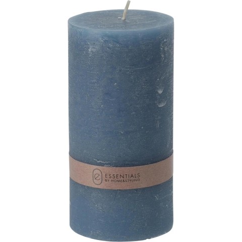 CANDELA RUSTICA 7X14CM BLU